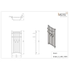 Grzejnik łazienkowy INDEO 2 mosiądz 430x1000mm 344W Imers