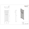 Grzejnik łazienkowy INDEO 3 biały 430x1200mm 382W Imers