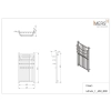 Grzejnik łazienkowy MINAS 1 biały 430x800mm 306W Imers