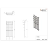 Grzejnik łazienkowy MINAS 2 biały 430x1000mm 368W Imers