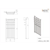 Grzejnik łazienkowy MINAS 6 biały 530x1200mm 482W Imers