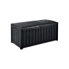 Skrzynia ogrodowa KETER Glenwood Storage Box 390 l. – stylowy schowek i siedzisko 2w1 - grafit