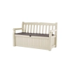Ławka ogrodowa ze schowkiem KETER Eden Garden Bench 265 l., efekt drewna - kremowy