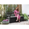 Ławka ogrodowa ze schowkiem KETER Eden Garden Bench 265 l., efekt drewna - kremowy