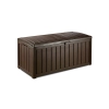 Skrzynia ogrodowa KETER Glenwood Storage Box 390 l. – stylowy schowek i siedzisko 2w1 - brąz
