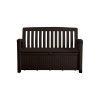 Ławka ogrodowa ze schowkiem KETER Patio Bench 265 l., imitacja drewna, dla 2 osób - brąz