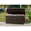 Skrzynia Ogrodowa KETER Kentwood Storage Box 350 l. – Schowek i Siedzisko 2w1 | Odporna na Warunki Atmosferyczne i UV - grafit