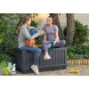 Skrzynia Ogrodowa KETER Kentwood Storage Box 350 l. – Schowek i Siedzisko 2w1 | Odporna na Warunki Atmosferyczne i UV - grafit