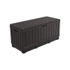 Skrzynia Ogrodowa KETER Kentwood Storage Box 350 l.– Schowek i Siedzisko 2w1 | Odporna na Warunki Atmosferyczne i UV - brąz