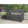 Ławka ogrodowa ze schowkiem 2w1 KETER Hudson Bench non Brush – 133 cm, efekt drewna