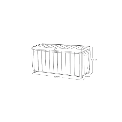 Skrzynia ogrodowa KETER Novel Storage Box 340 l. – schowek i siedzisko 2w1