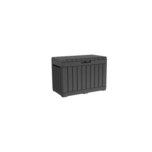 Skrzynia Ogrodowa KETER Kentwood Storage Box 190 l. – Schowek i Siedzisko 2w1 | Odporna na Warunki Atmosferyczne i UV - grafit