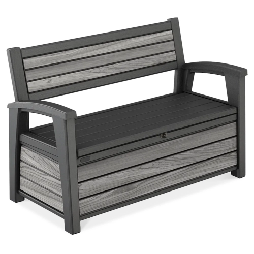 Skrzynia / Ławka ogrodowa KETER Deco Garden Bench 227 l. - Siedzisko 2-osobowe | grey
