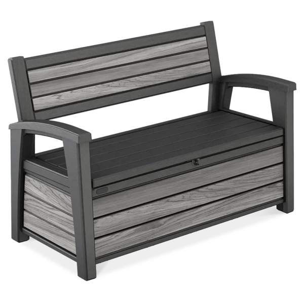 Skrzynia / Ławka ogrodowa Deco Garden Bench 227 l. - Siedzisko 2-osobowe | grey, KETER