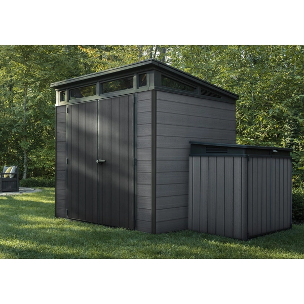 Domek ogrodowy narzędziowy Cortina 7x7 Grafit, Keter