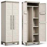 Wysoka szafa gospodarcza EXCELLENCE UTILITY CABINET 182 cm beżowa, Keter/Kis