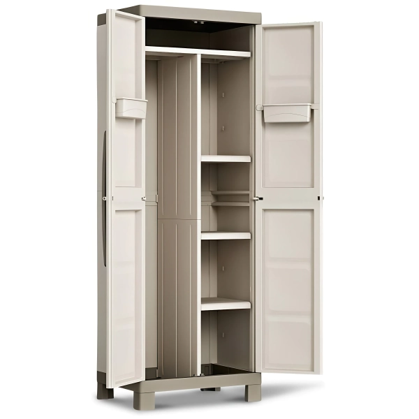 Wysoka szafa gospodarcza EXCELLENCE UTILITY CABINET 182 cm beżowa, Keter/Kis