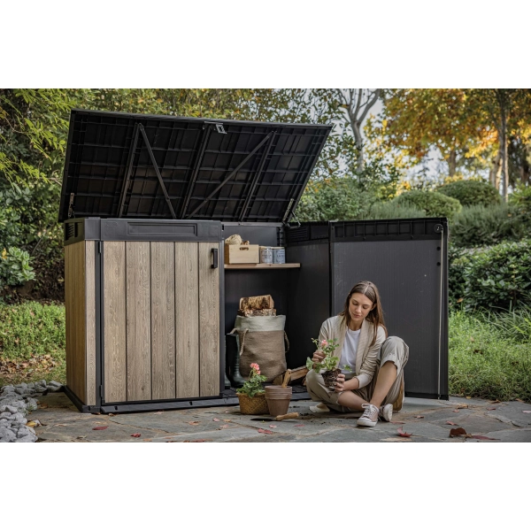 Duża szafa ogrodowa 2020 l Horizontal Ashwood, Keter