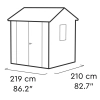 Domek ogrodowy Newton Plus 7x7,5 brązowy, Keter