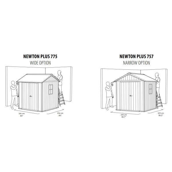 Domek ogrodowy Newton Plus 7x7,5 brązowy, Keter