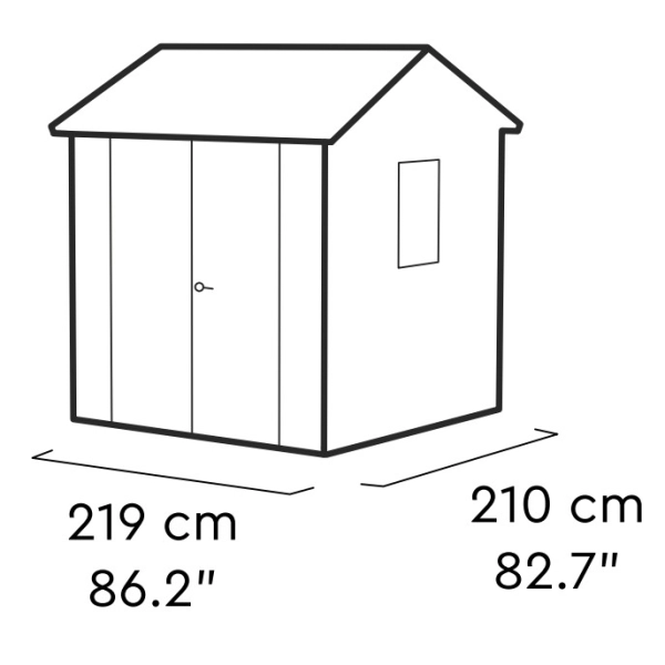 Domek ogrodowy Newton Plus 7x7,5 brązowy, Keter
