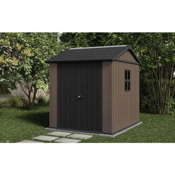 Domek ogrodowy Newton Plus 7x7,5 brązowy, Keter