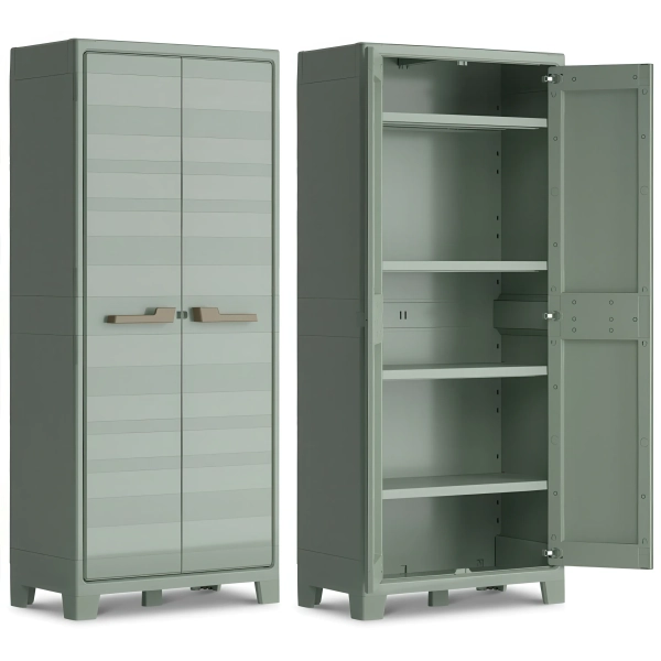 Zestaw trzech szaf ogrodowych PLANET OUTDOOR zielony, Keter/Kis