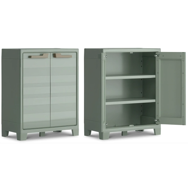 Zestaw trzech szaf ogrodowych PLANET OUTDOOR zielony, Keter/Kis