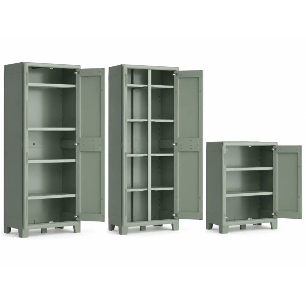 Zestaw trzech szaf ogrodowych PLANET OUTDOOR zielony, Keter/Kis
