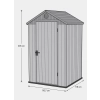 Domek narzędziowy Darwin 4x4 szary z podłogą 126x117 cm, Keter