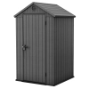 Domek narzędziowy Darwin 4x4 szary z podłogą 126x117 cm, Keter