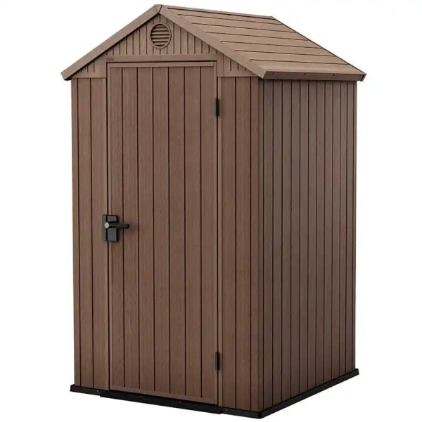 Domek narzędziowy Darwin 4x4 brązowy z podłogą 126x117 cm, Keter