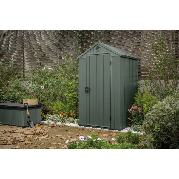Domek narzędziowy Darwin 4x4 zielony z podłogą 126x117 cm, Keter
