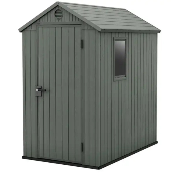 Domek narzędziowy Darwin 4x6 zielony z podłogą 125,8x184,5 cm, Keter