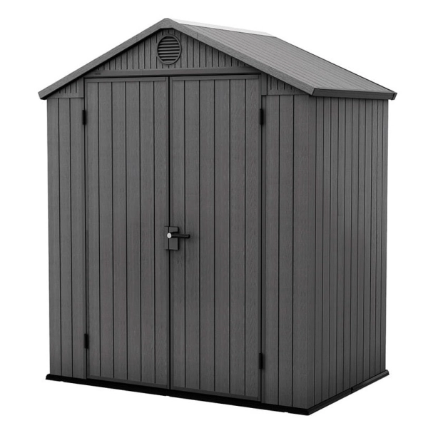 Domek narzędziowy Darwin 6x4 szary z podłogą 190x122 cm, Keter
