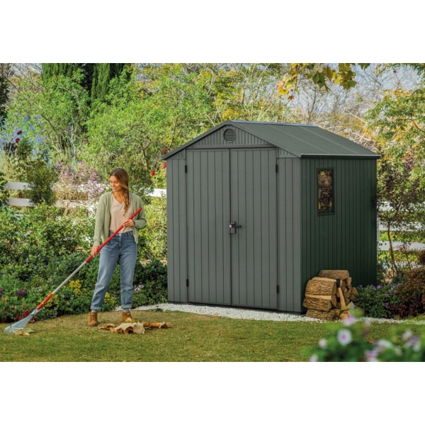 Domek narzędziowy Darwin 6x6 zielony z podłogą 190x183 cm, Keter