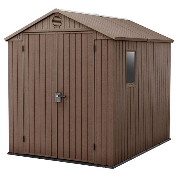 Domek narzędziowy Darwin 6x8 brązowy z podłogą 190x244 cm, Keter