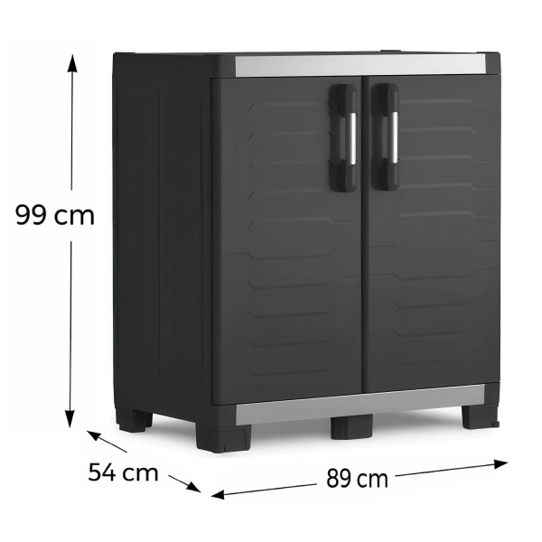 Stojąca szafka garażowa 99 cm KIS XL GARAGE Low czarna, KETER