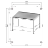 Zestaw Pergola bioklimatyczna aluminiowo-stalowa MIRADOR Element 88 - 3 x 4 m + ROLETA 3M | Antracyt