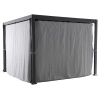 Pergola ogrodowa 3x3 m z zasłonami i regulowanym dachem antracyt aluminiowa, Curtano MWH