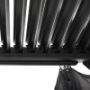 Pergola ogrodowa 3x3 m z zasłonami i regulowanym dachem antracyt aluminiowa, Curtano MWH