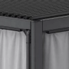 Pergola ogrodowa 3x3 m z zasłonami i regulowanym dachem antracyt aluminiowa, Curtano MWH