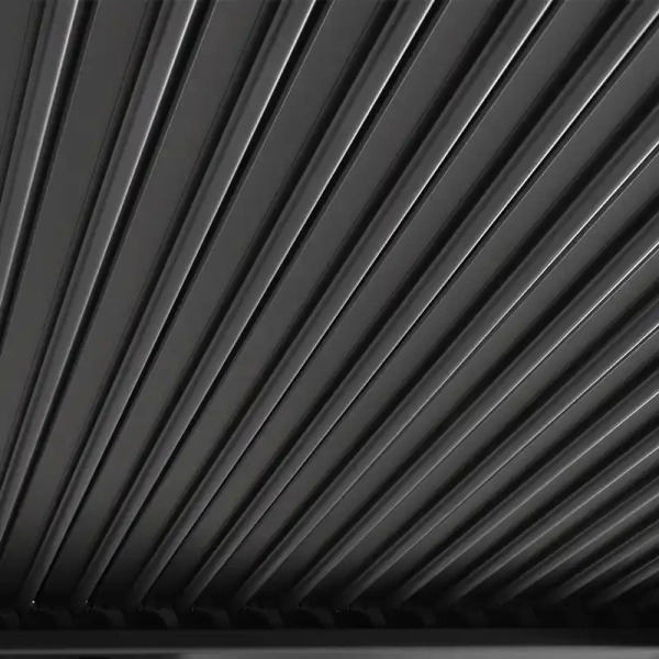 Pergola ogrodowa 3x3 m z zasłonami i regulowanym dachem antracyt aluminiowa, Curtano MWH