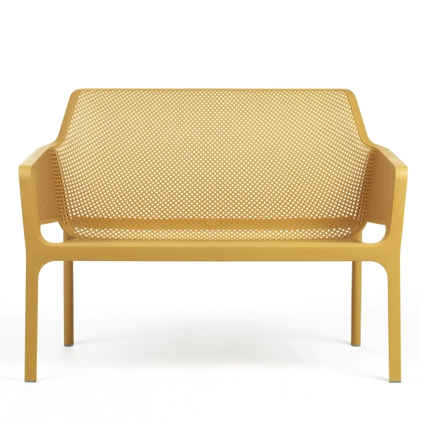 Ławka ogrodowa dwuosobowa NET SENAPE żółty, Nardi