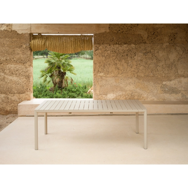 Stół ogrodowy rozkładany TEVERE 147 cm CORDA jasny beż, Nardi