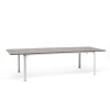 Zestaw mebli ogrodowych duży stół rozkładany 210-280x100 cm ALLORO i 8 krzeseł z podłokietnikiem PALMA TORTORA ciemny beż, Nardi