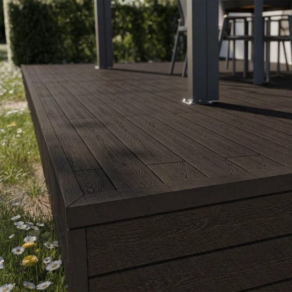 Kątownik kompozytowy WPC NORDECK Skogline Heban 220 × 4,8 × 4,8 cm