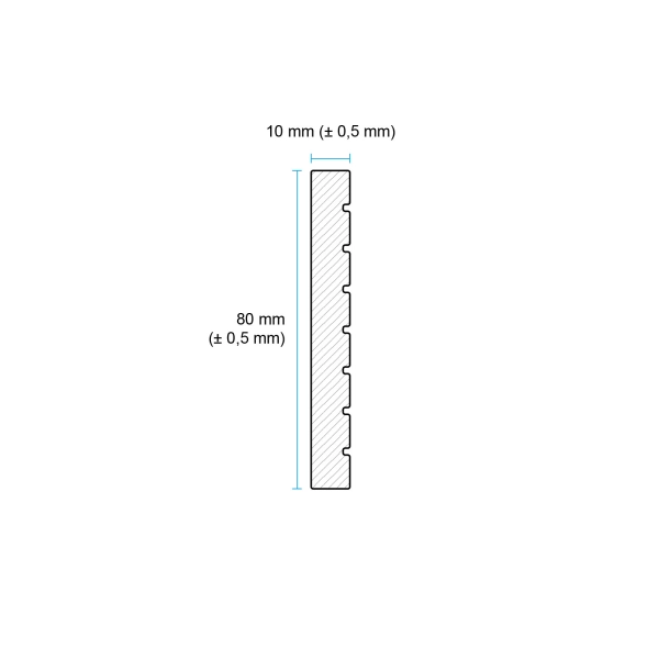 Listwa maskująca płaska dwustronna WPC NORDECK Skogline Heban 220 × 8 × 1 cm
