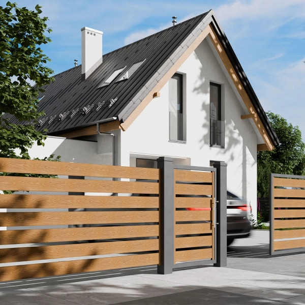 Sztacheta kompozytowa ze strukturą drewna, NORDECK Hageline, Złoty Dąb 150 x 20 x 1800 mm