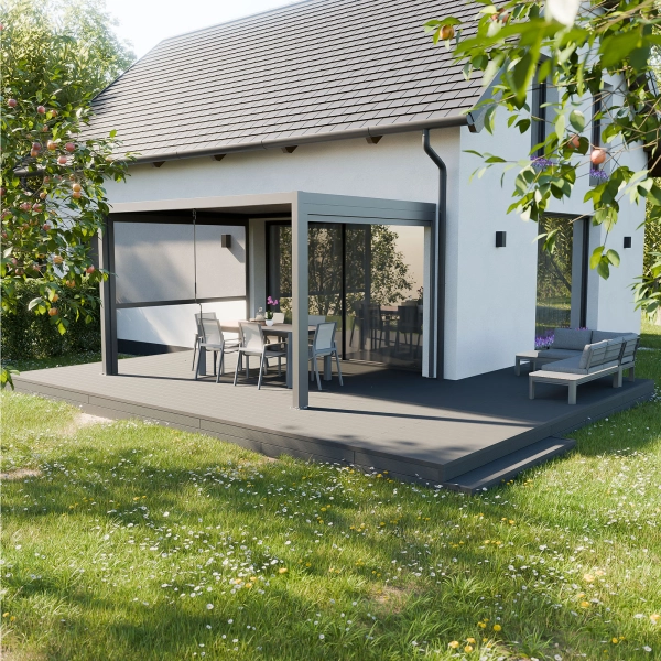 Deska Tarasowa Kompozytowa NORDECK Skogline Grey Oak 220 × 14 × 2,5 cm